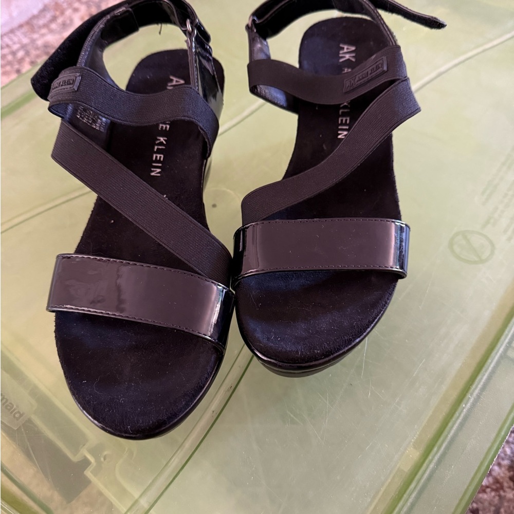 Anne Klein Black Strappy Sandals